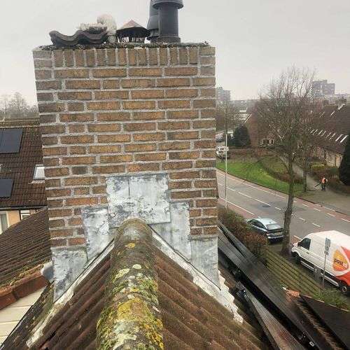 Schoorsteenrenovatie Ede met loodslab